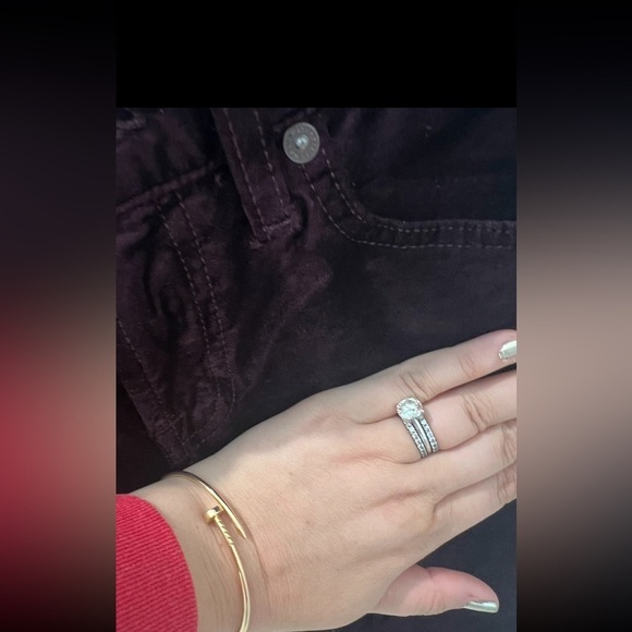 7 for all mankind velvet slim kick pants in boysenberry - Picture 4 of 9